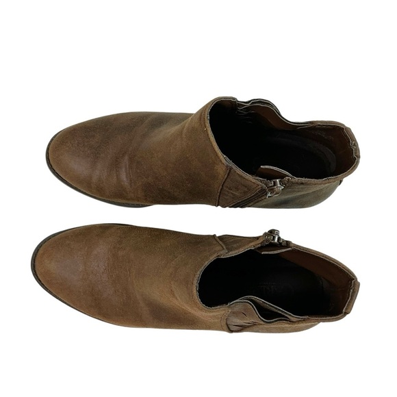 Carlos by Carlos Santana BERT Rustic Brown Ankle Booties Boots Size 7.5M - Picture 6 of 15